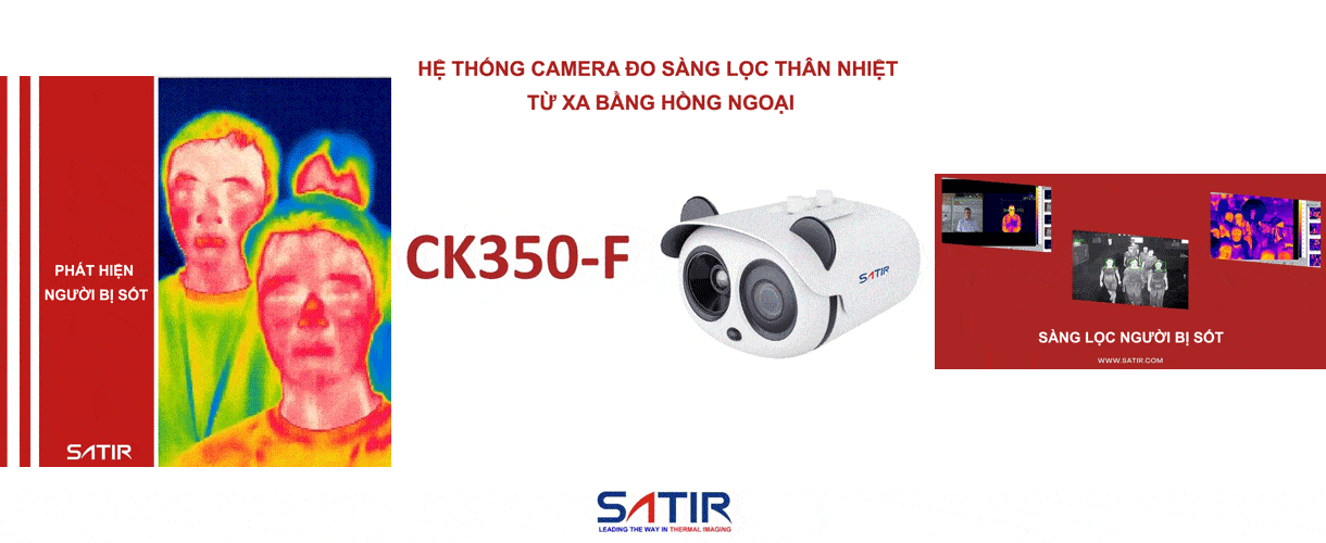 Hệ thống camera đo sàng lọc thân nhiệt từ xa bằng hồng ngoại CK350-F