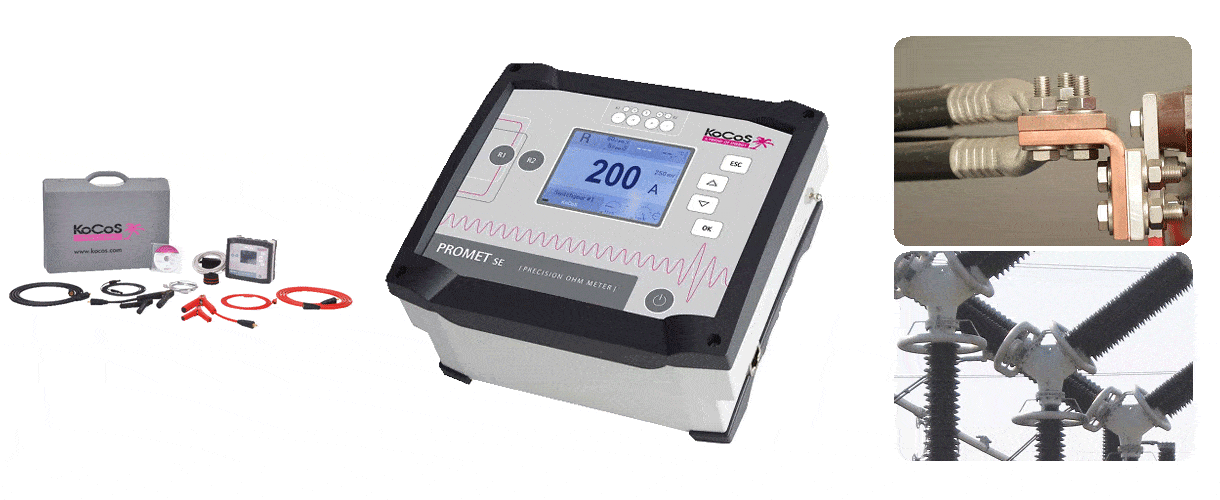 Thiết bị đo điện trở tiếp xúc dòng 200A loại cầm tay PROMET SE